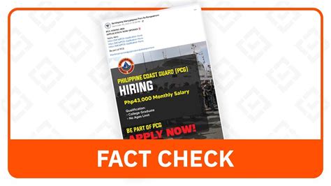 FACT CHECK: PH Coast Guard recruitment for 2024 not yet .
